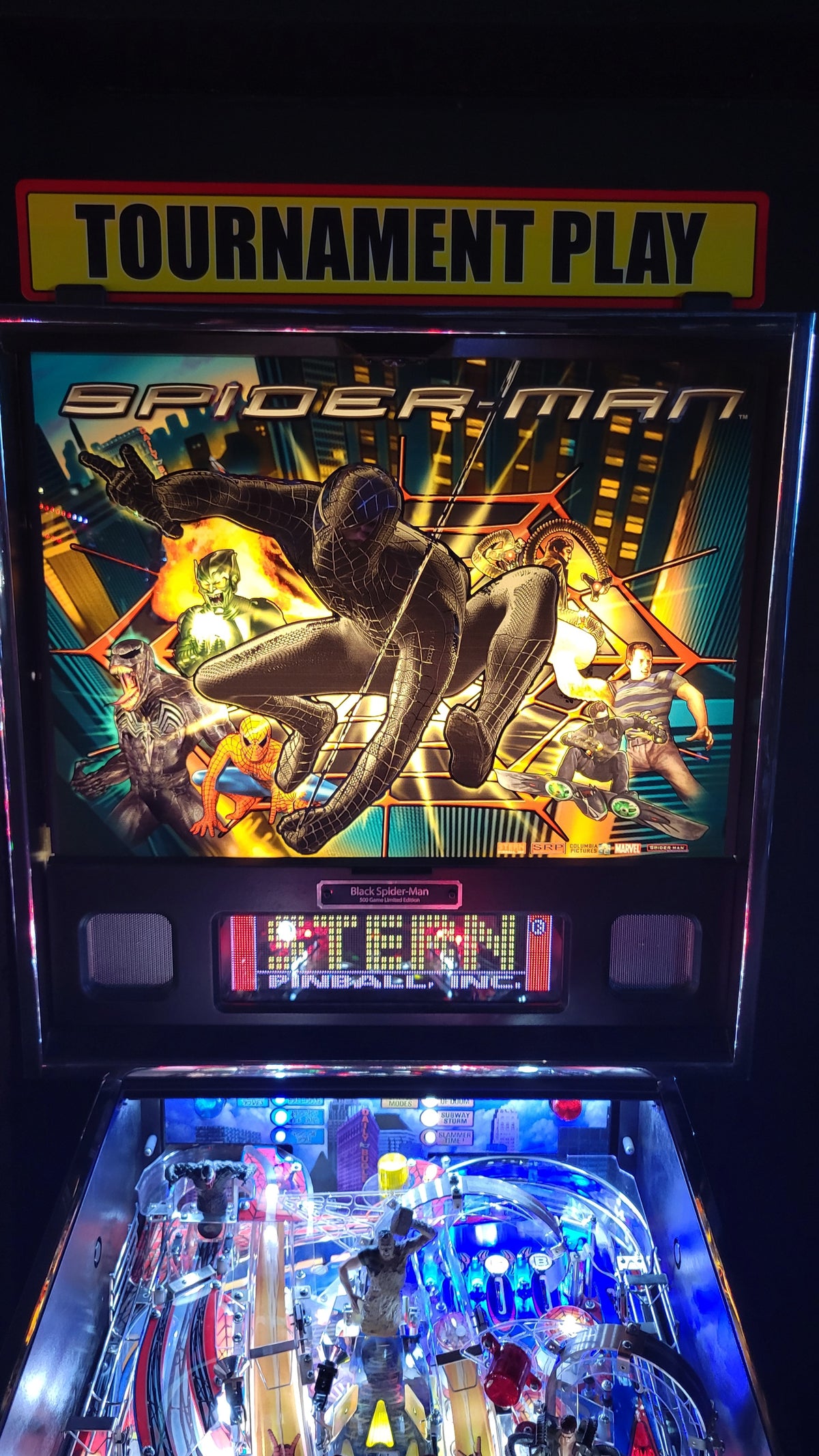 Stern Black Spider Man Edition Pinball HUO