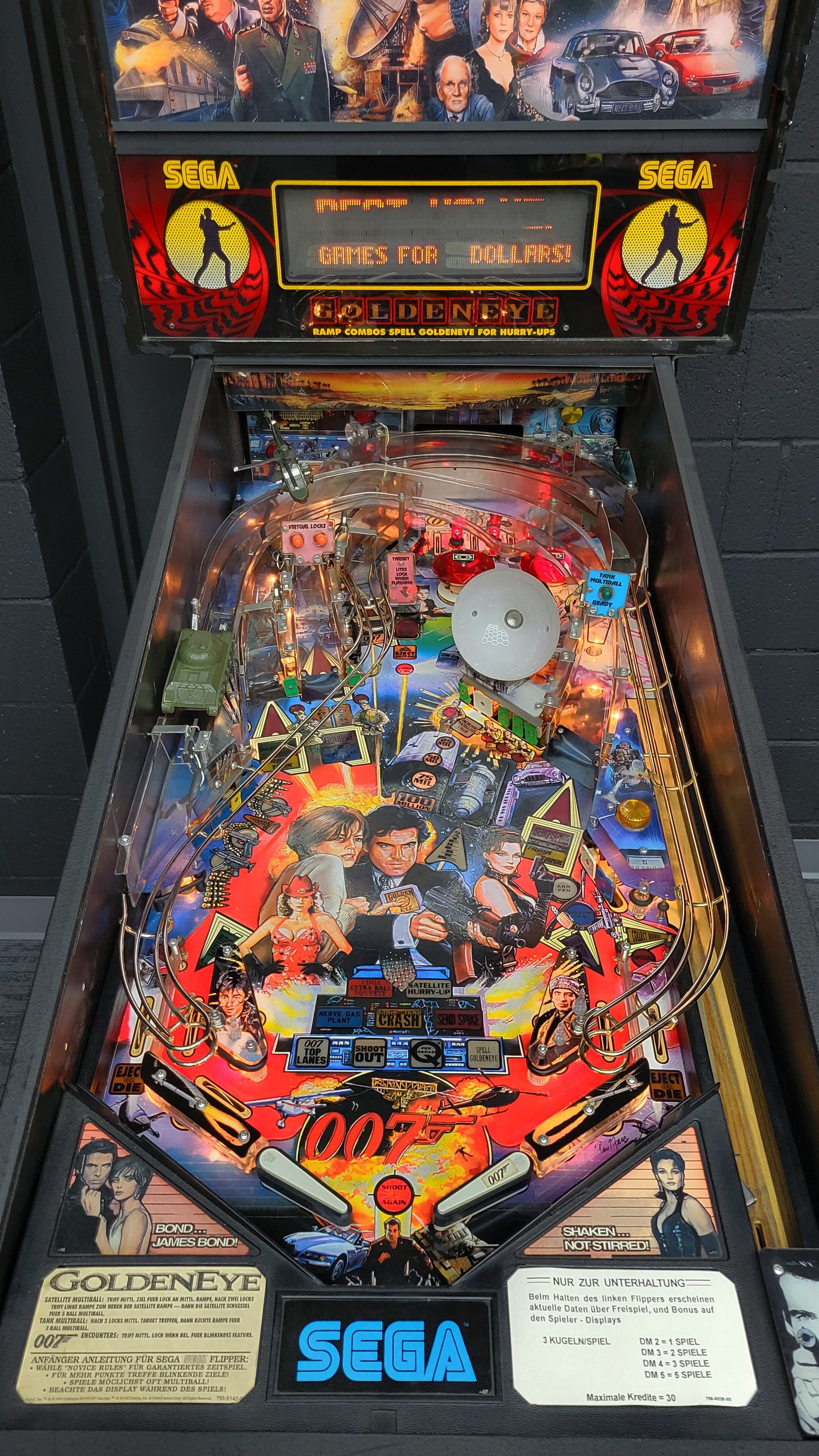 Sega Goldeneye 007 Pinball