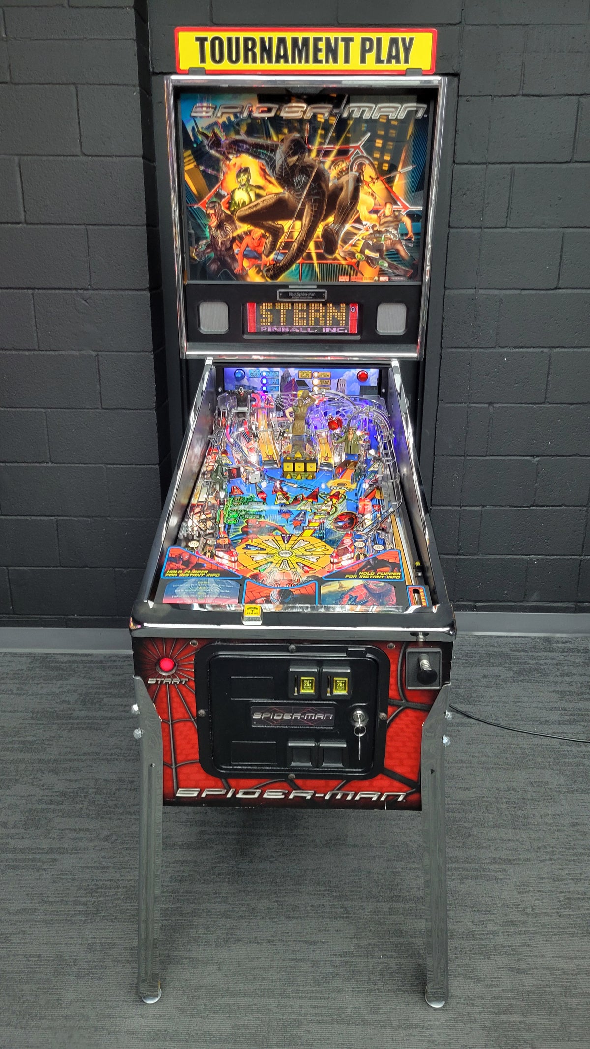 Stern Black Spider Man Edition Pinball HUO
