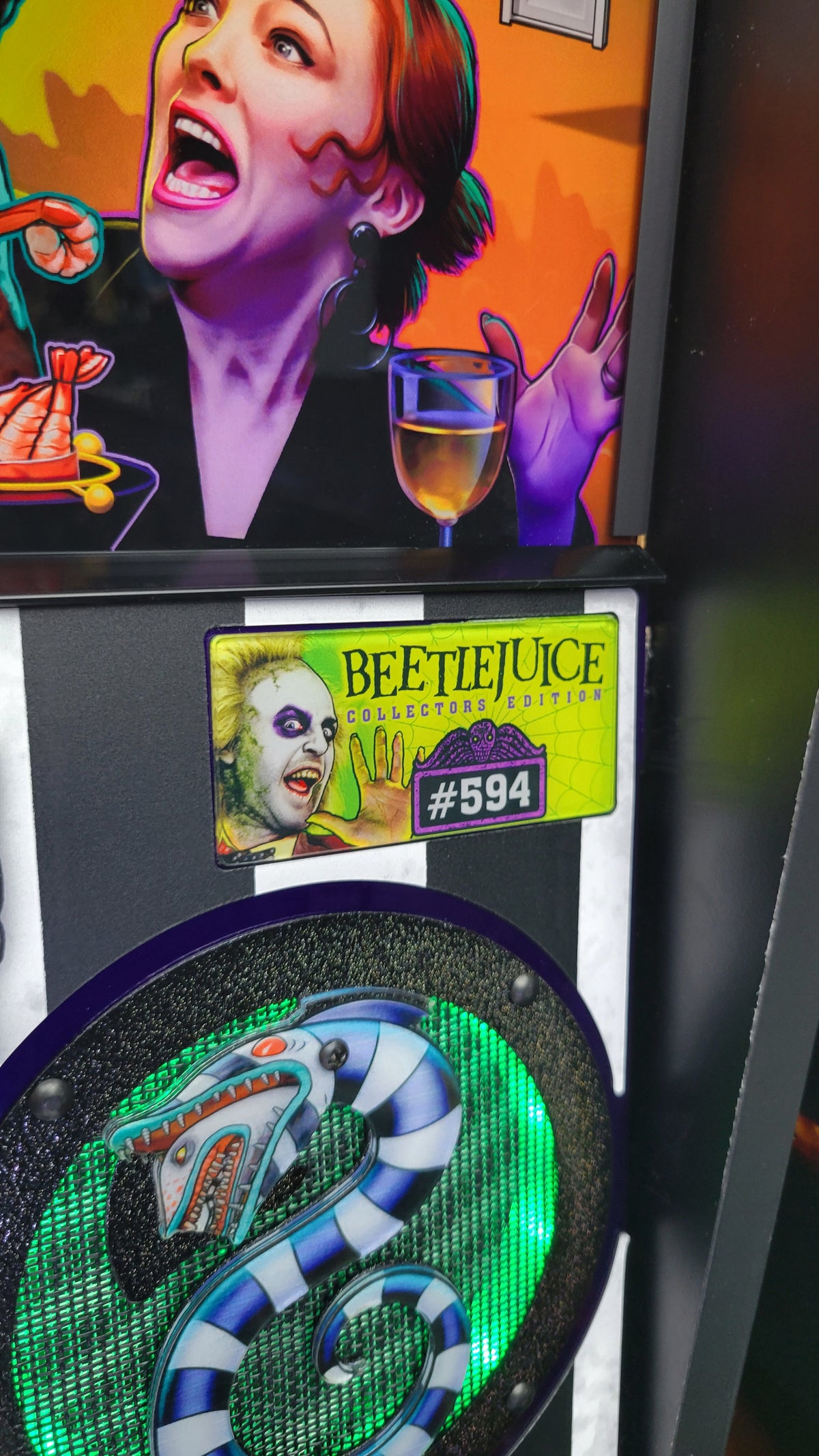 Spooky Beetlejuice Pinball HUO with Snake Topper Included