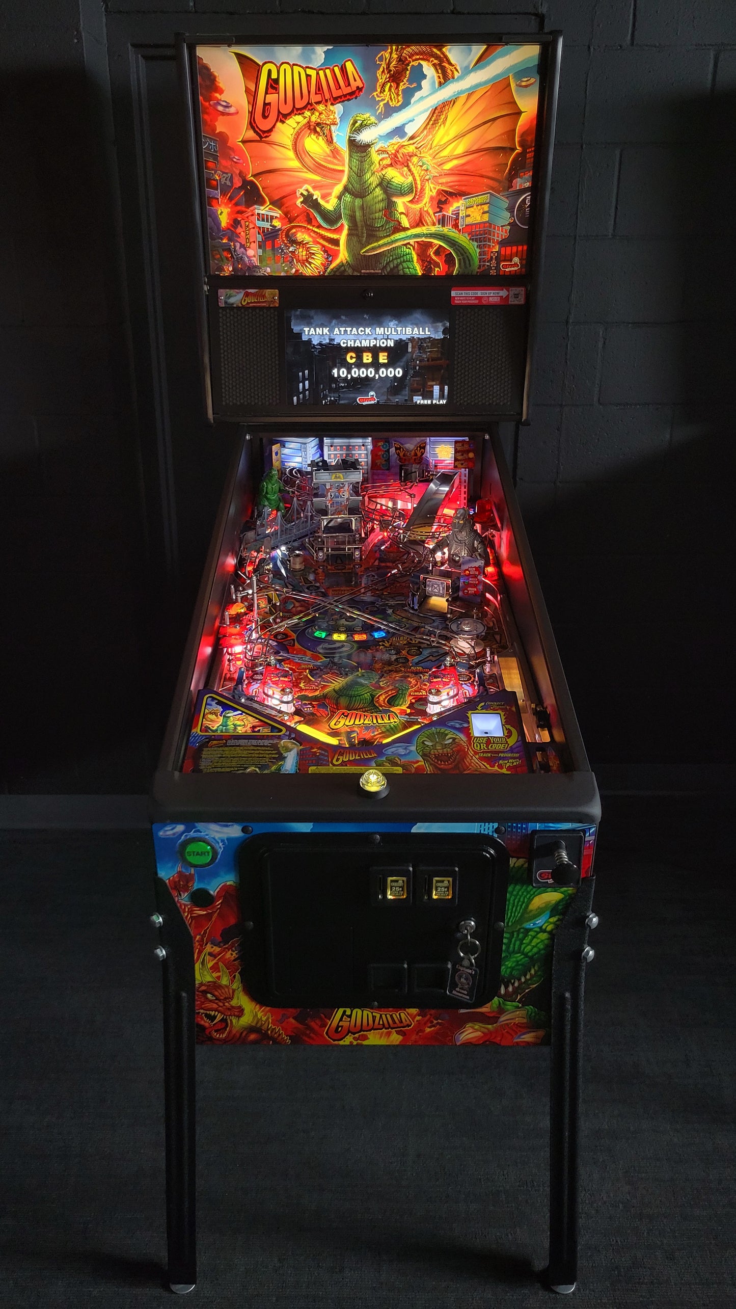 Stern Godzilla Premium Pinball HUO