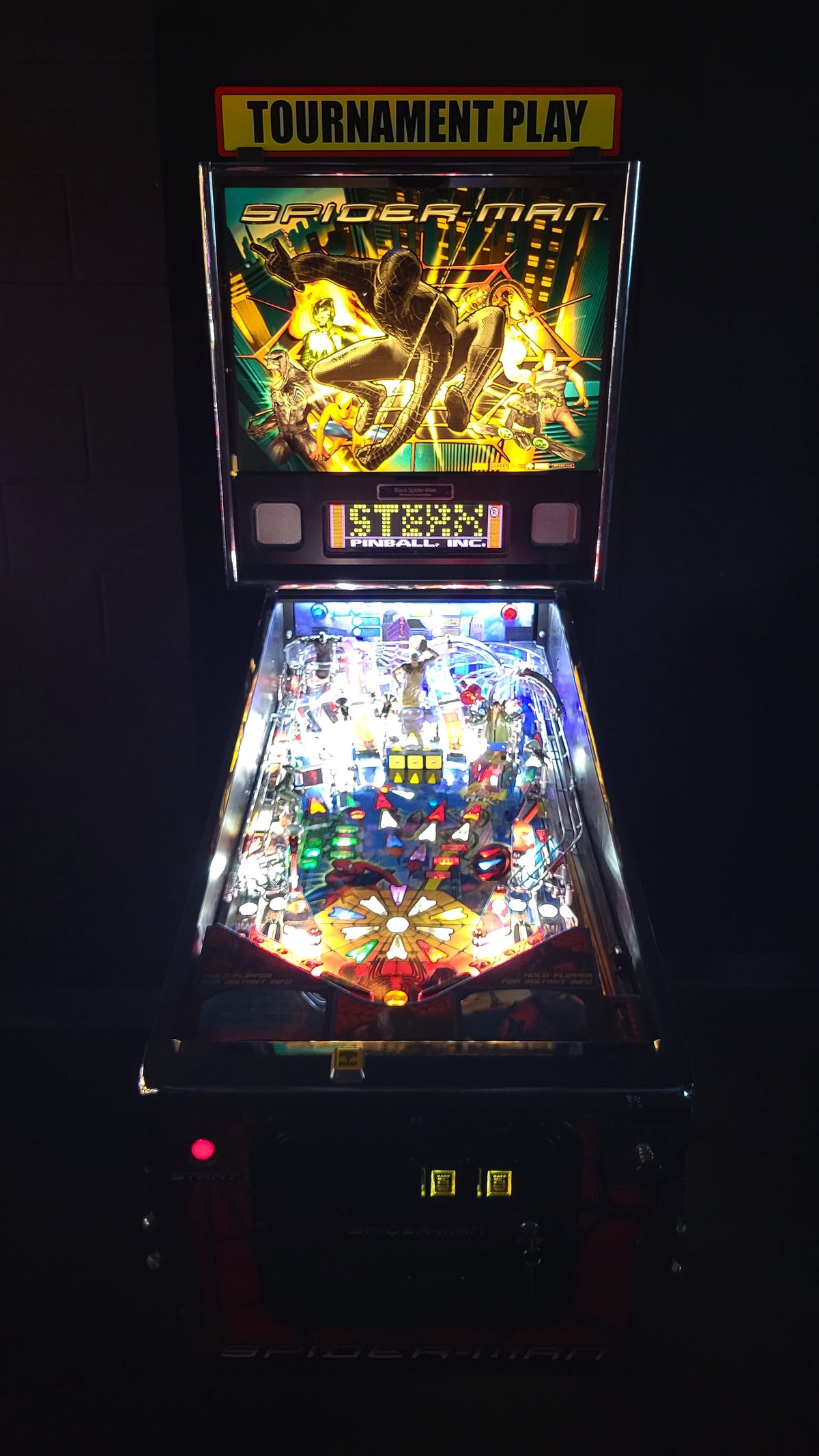 Stern Black Spider Man Edition Pinball HUO