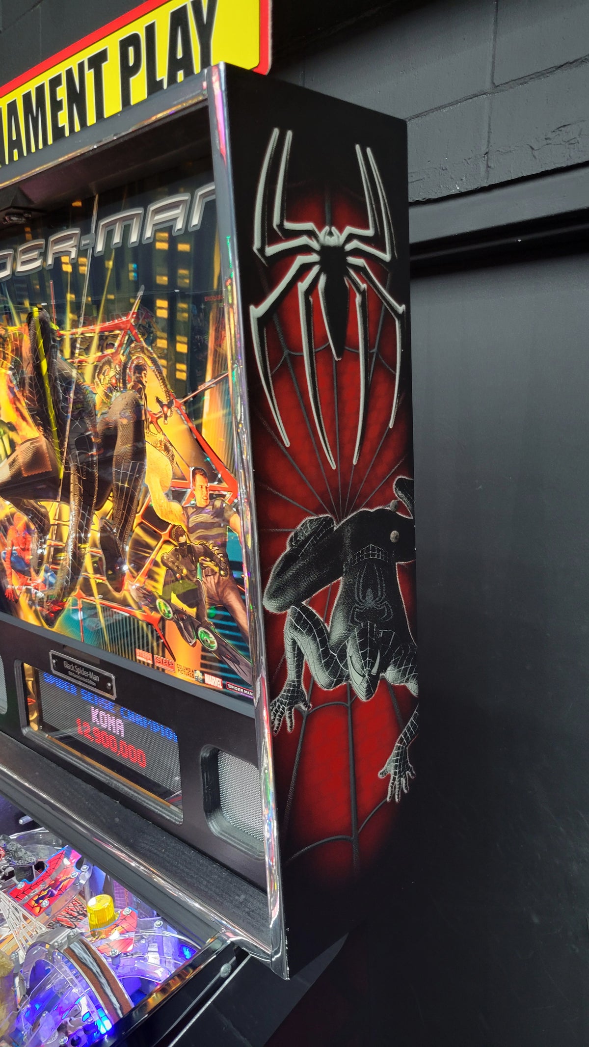 Stern Black Spider Man Edition Pinball HUO