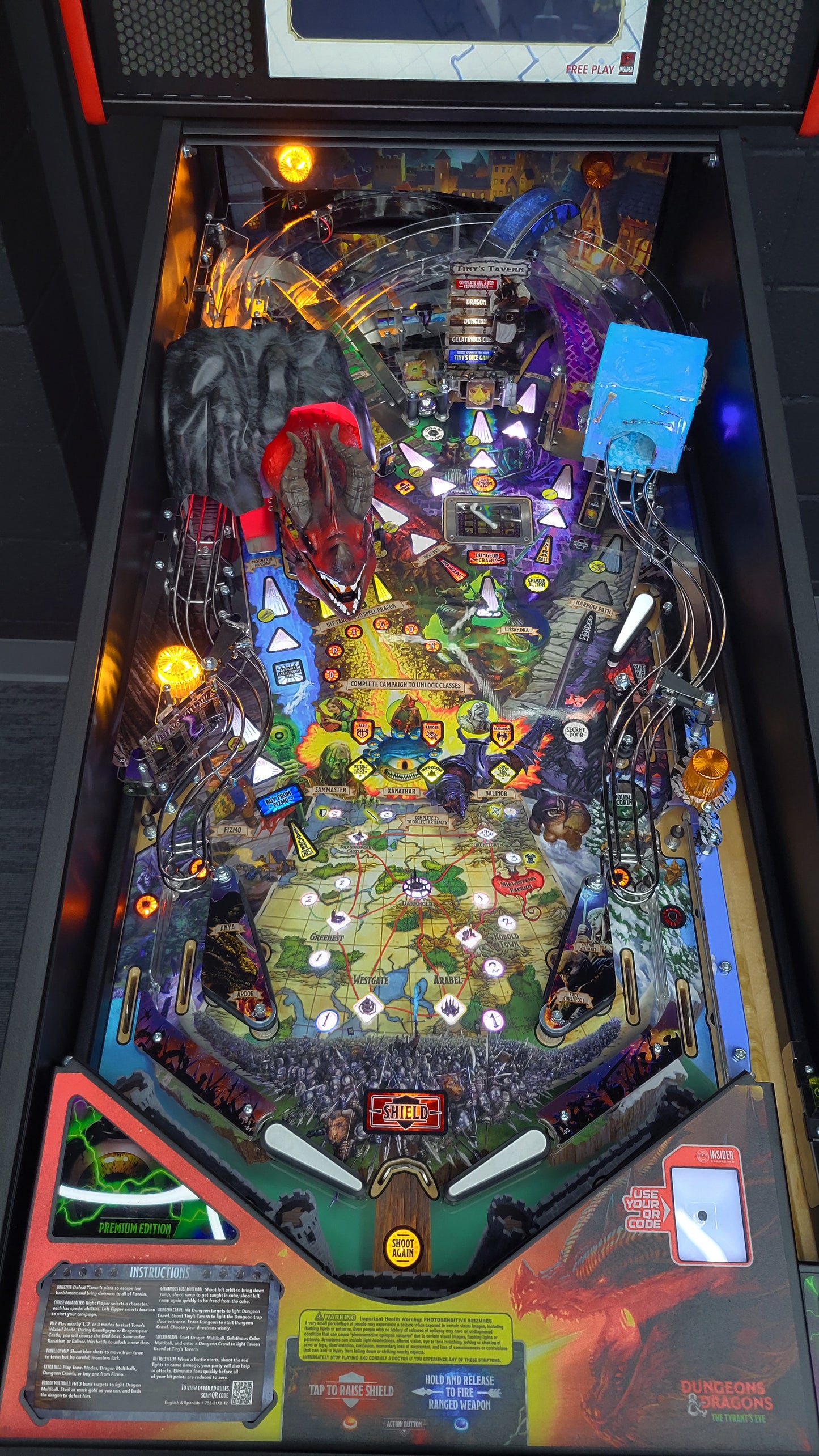 HUO Dungeons & Dragons The Tyrant's Eye Pinball