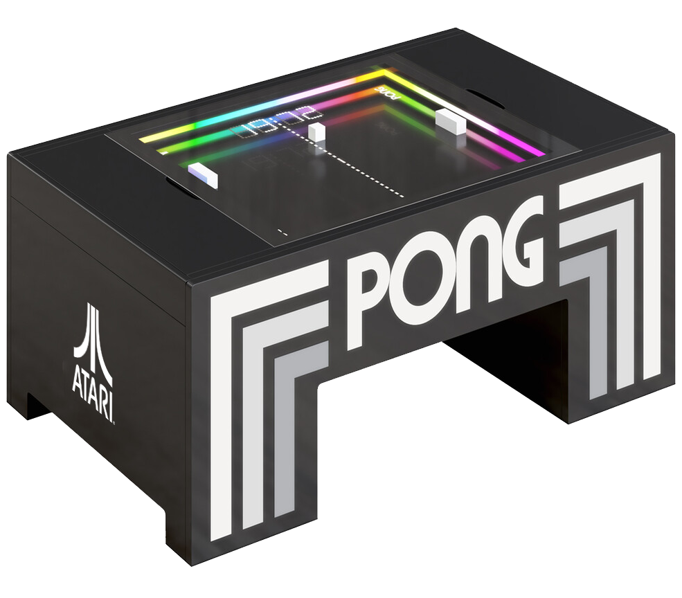 Atari PONG table closed — coffee table mode