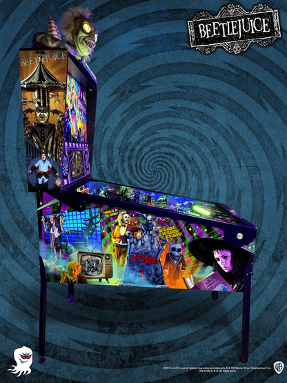 Beetlejuice pinball machine, left side cabinet art