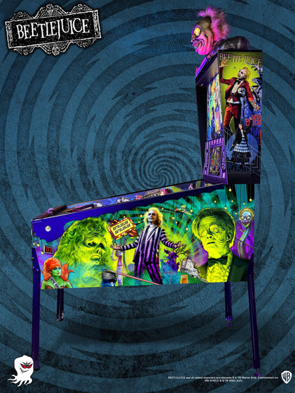 Beetlejuice pinball machine, right side cabinet art