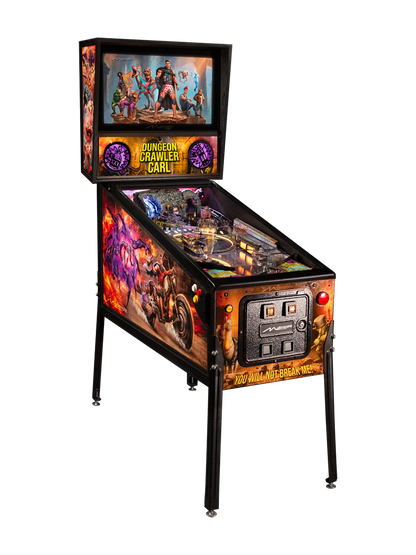P3 machine with Dungeon Crawler Carl artwork — left view