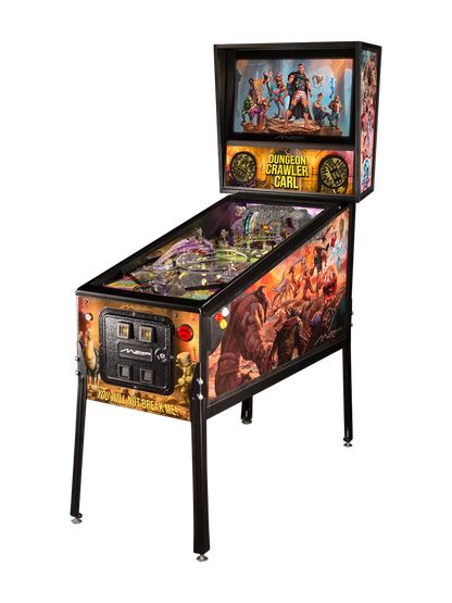 P3 machine with Dungeon Crawler Carl artwork — right view