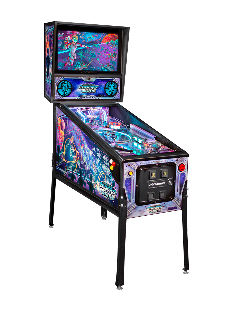 Ender's Game Pinball P3 machine — full cabinet, left view