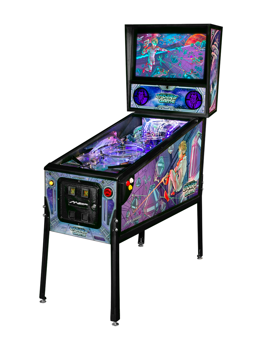 Ender's Game Pinball P3 machine — full cabinet, right view