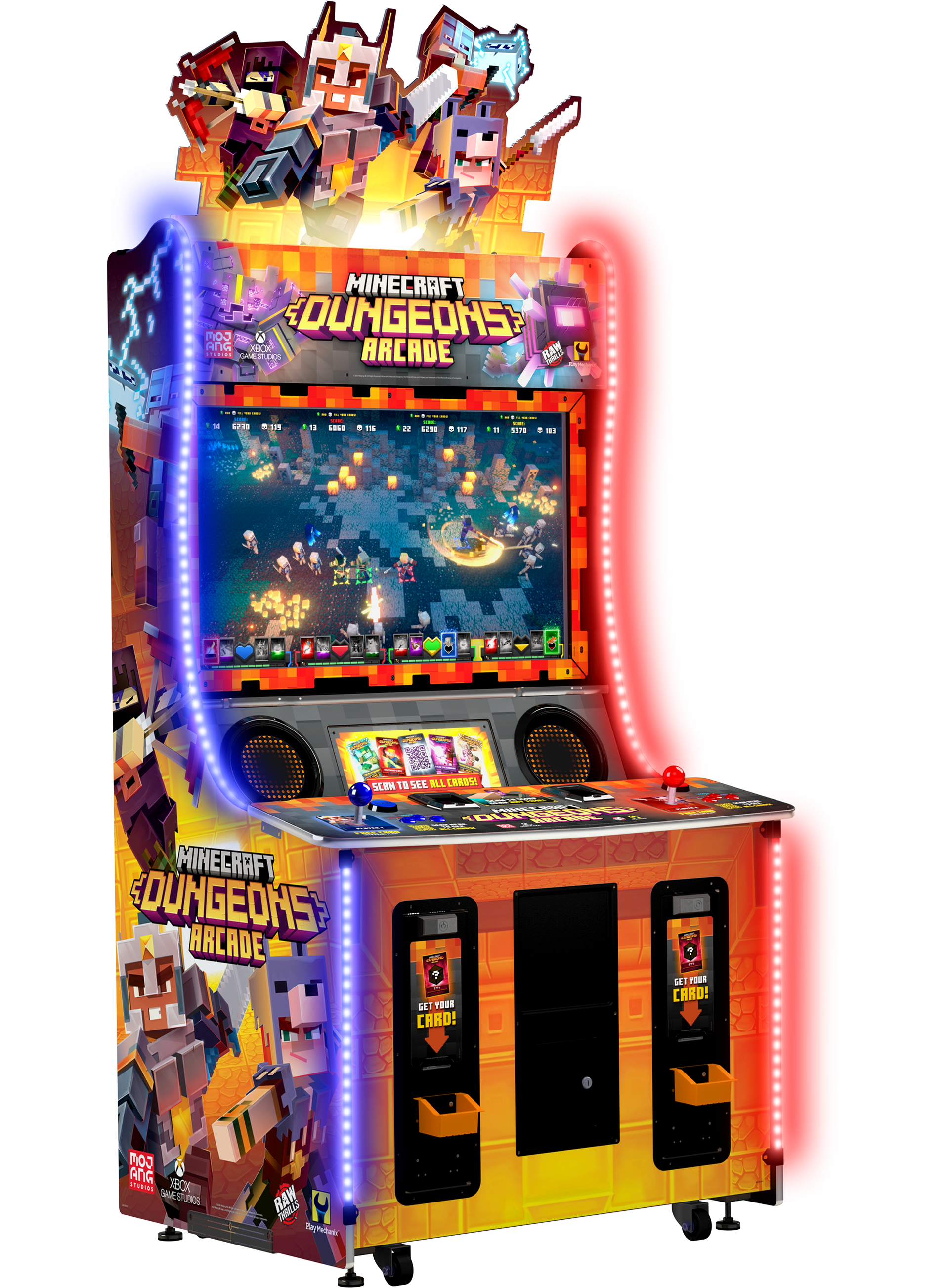 Minecraft Dungeons Arcade 43″ 2 PLAYER CABINET – San Diego Amusements