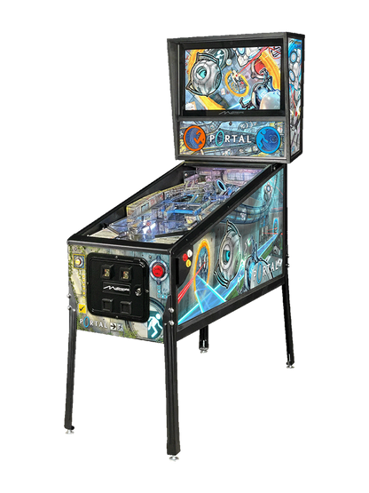 Portal Extended Pinball P3 machine — full cabinet, right view