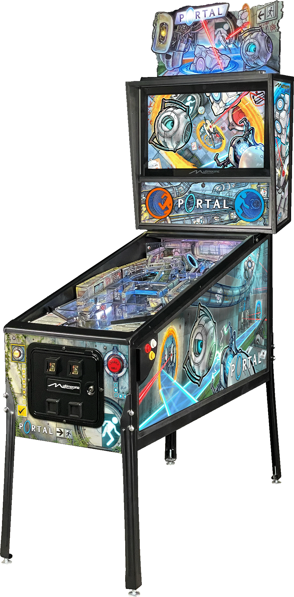 P3 machine with Portal Extended artwork — right view