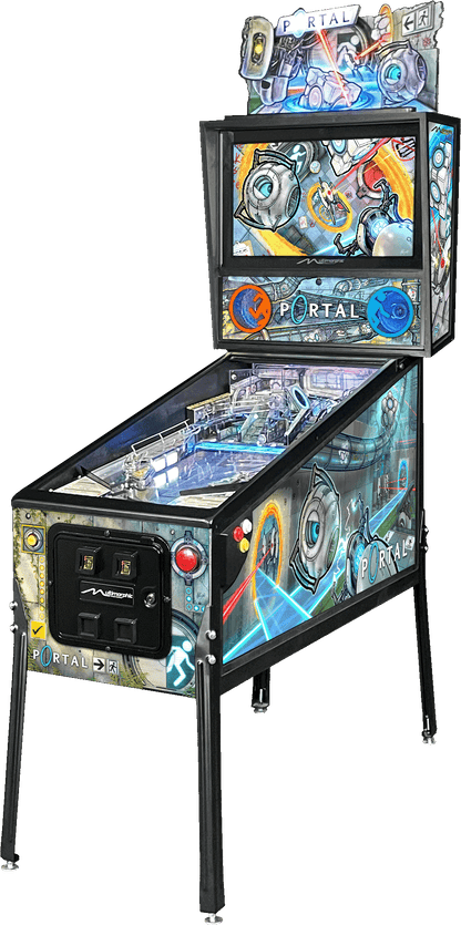 P3 machine with Portal artwork — right view