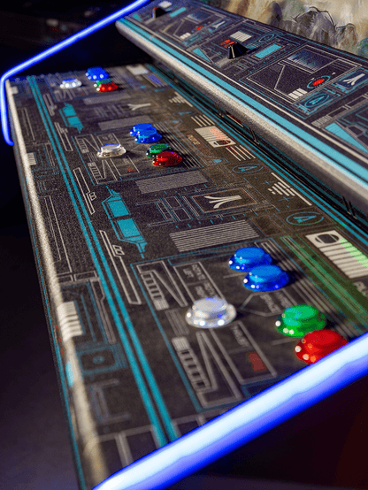 Asteroids Recharged Deluxe — 3-player control panel