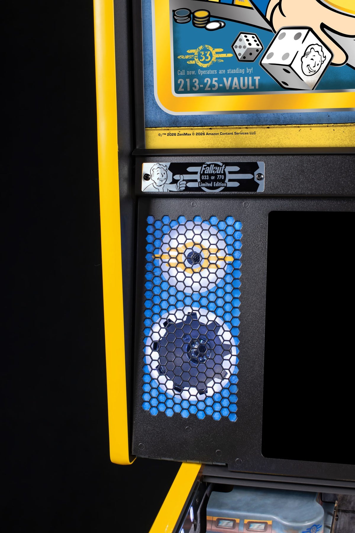 Fallout LE pinball machine — detail