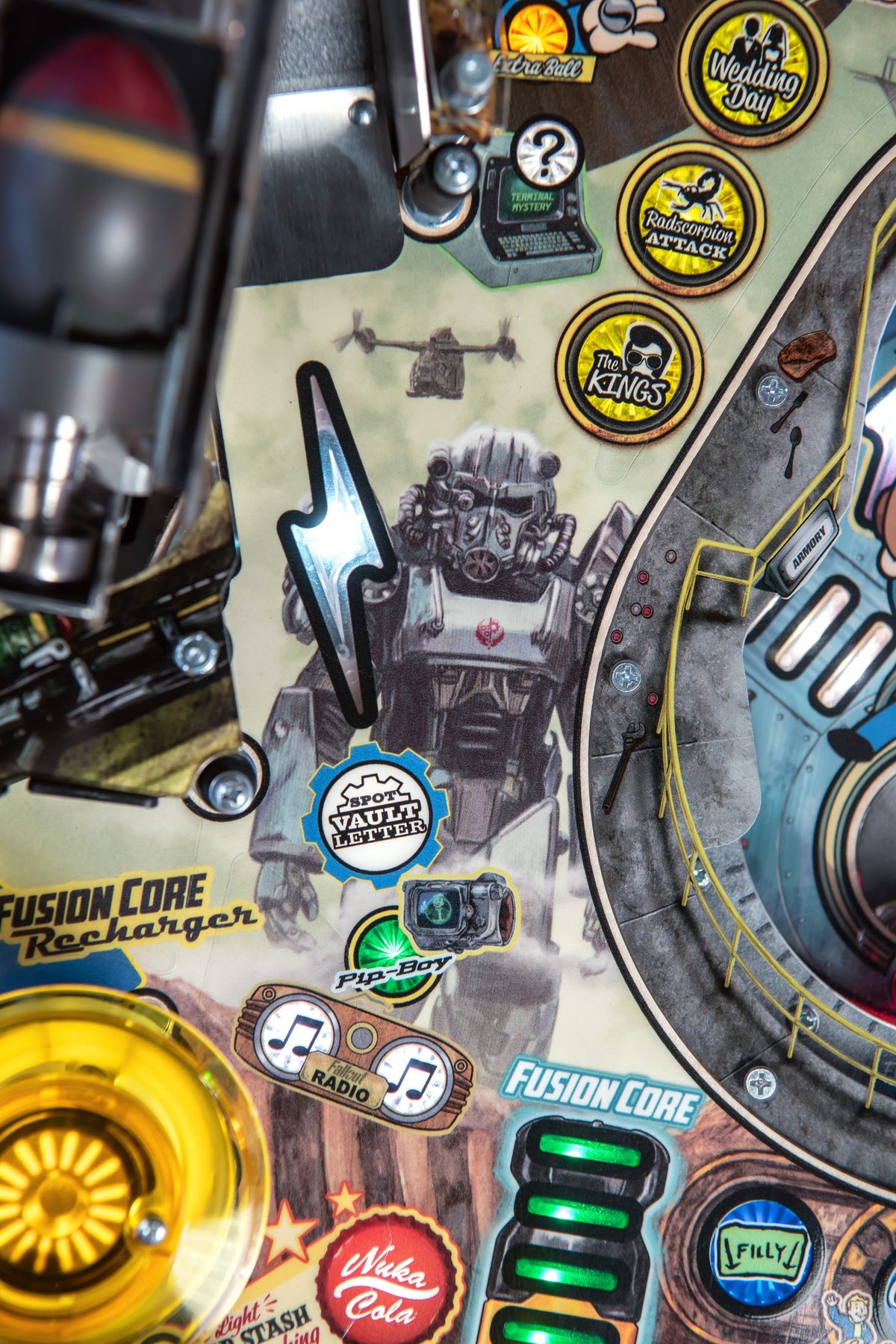 Fallout LE pinball machine — detail