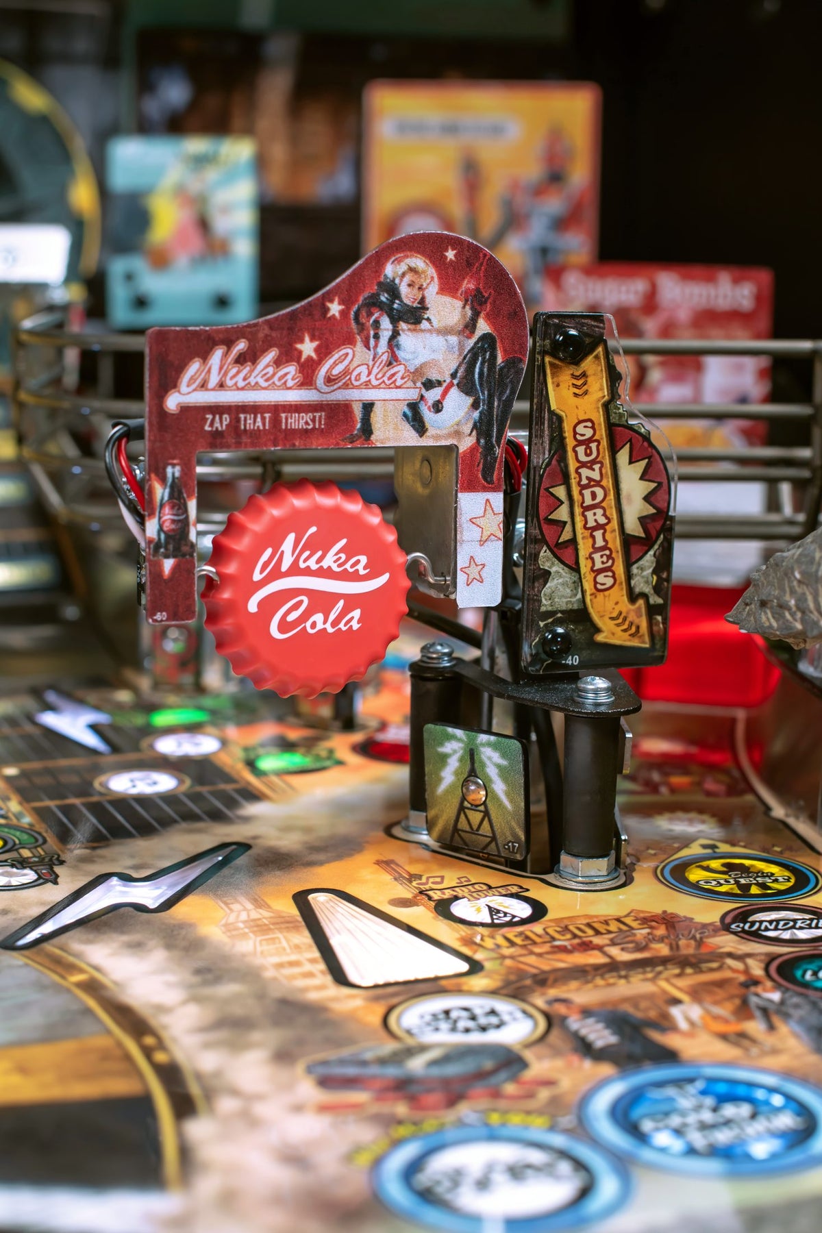 Fallout Pro pinball machine — detail
