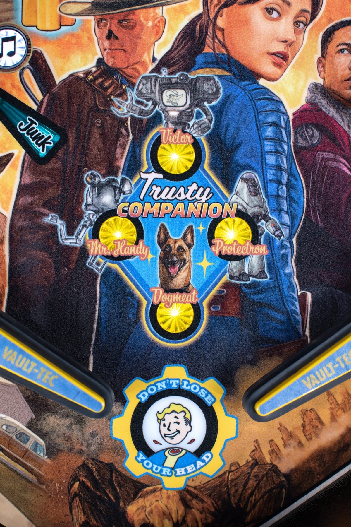 Fallout Pro pinball machine — detail