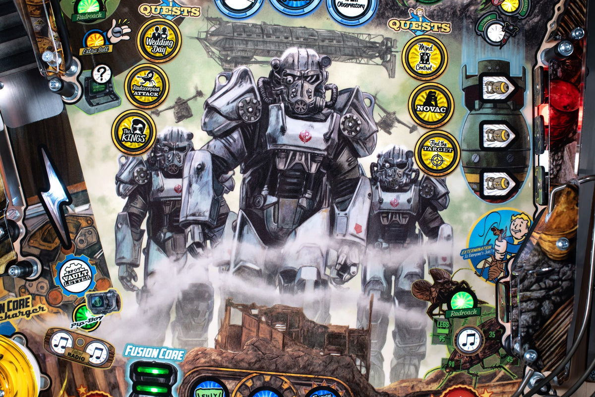 Fallout Pro pinball machine — detail