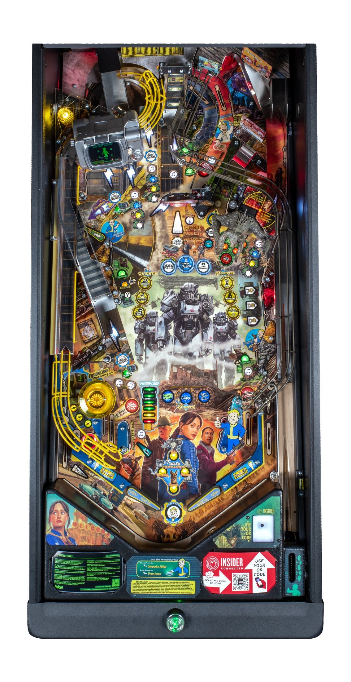 Fallout Pro pinball machine — playfield
