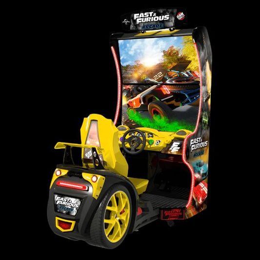 Raw Thrills Fast & Furious Arcade Racing Game (Standard 43" Screen!)