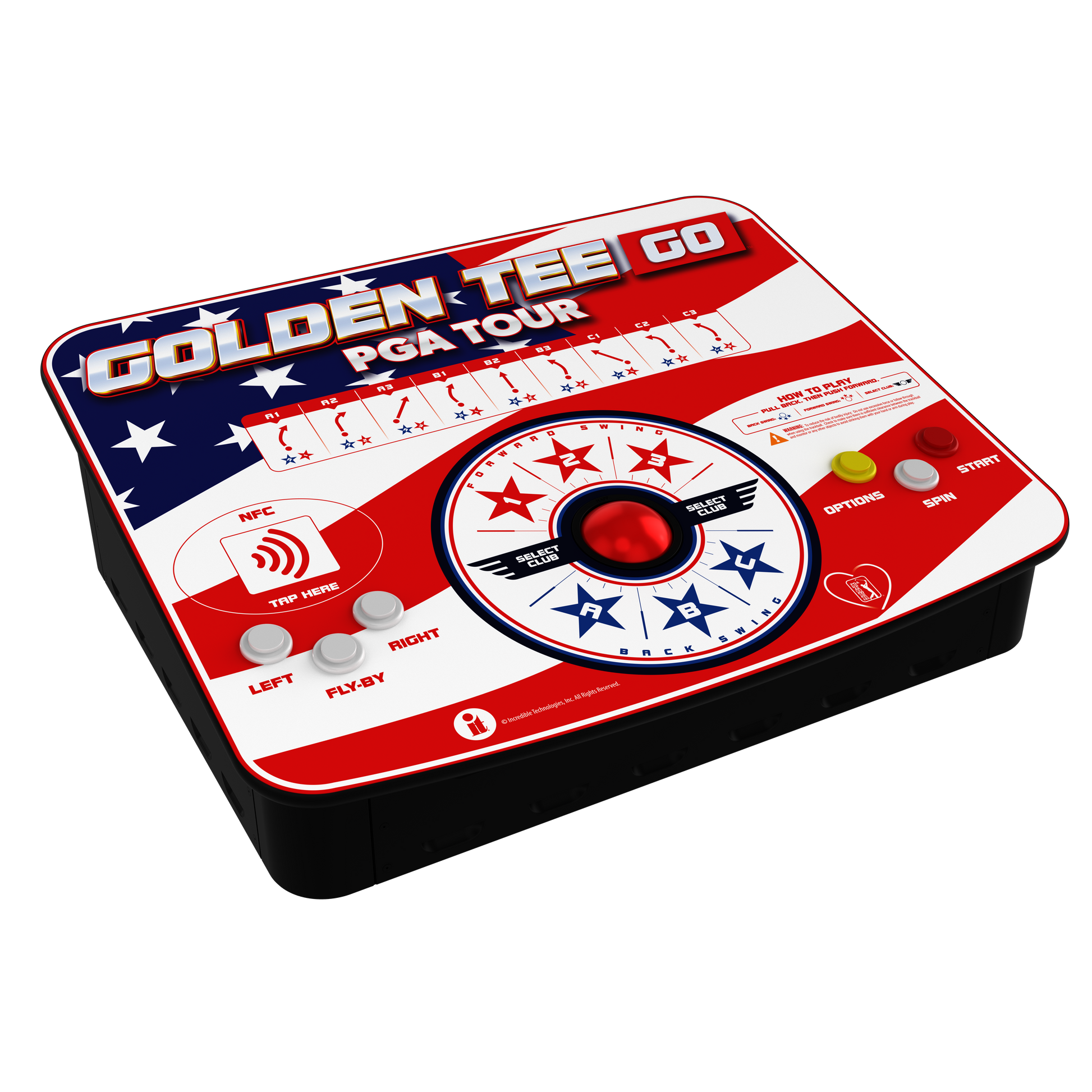 Golden Tee GO Stars and Stripes Edition, side