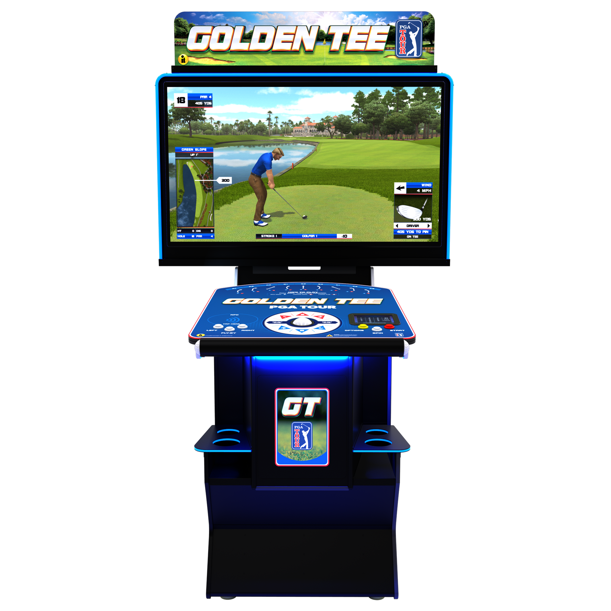 Golden Tee PGA TOUR Clubhouse Deluxe Edition cabinet