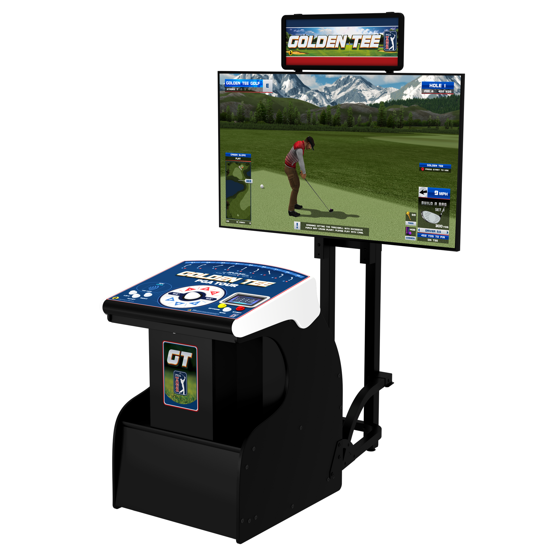 Golden Tee PGA TOUR Showpiece PRO with stand
