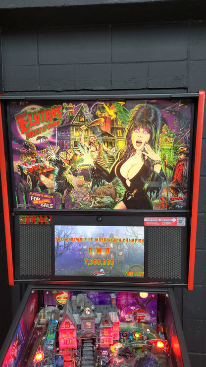 Stern Elvira’s House Of Horrors Premium Pinball HUO