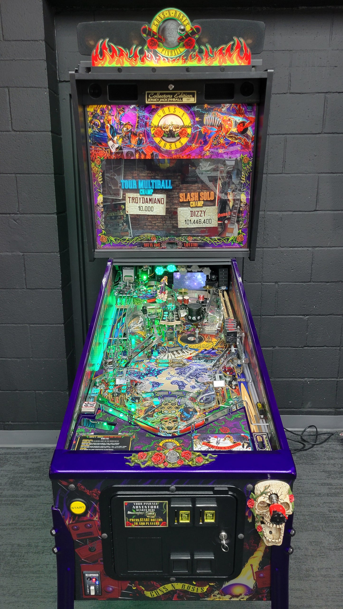 JJP Guns N' Roses CE Collectors Edition Pinball HUO