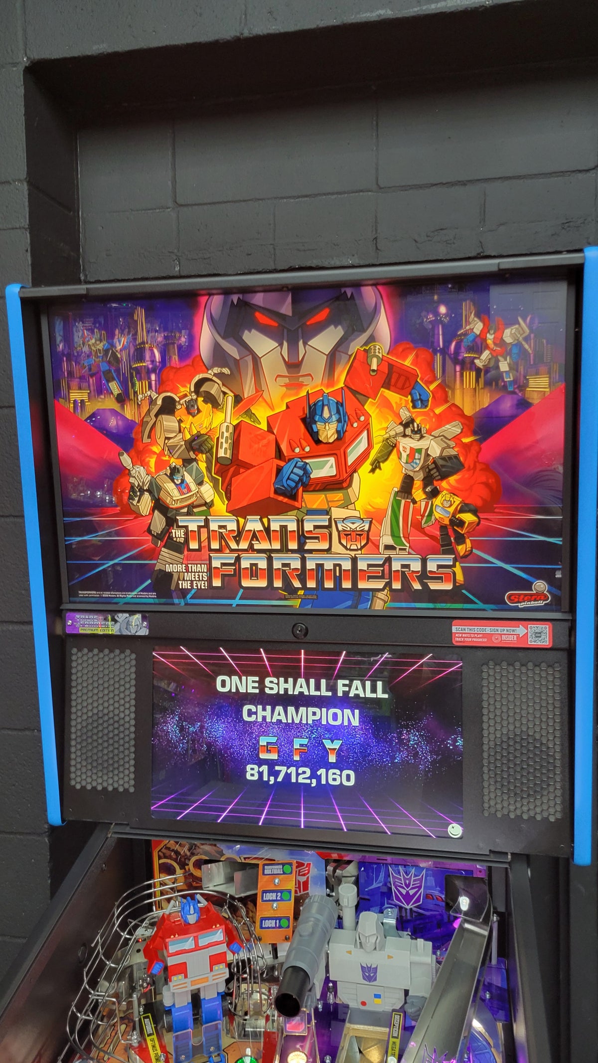 Stern Transformers More Than Meets The Eye Premium Pinball HUO