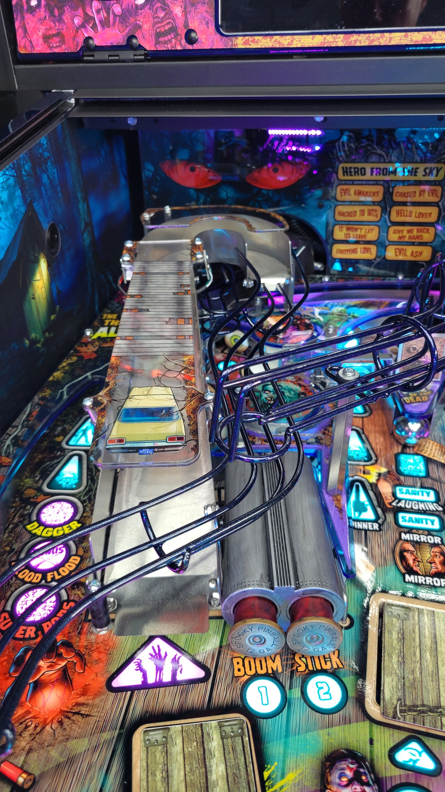 Spooky Evil Dead Pinball with Topper and Butter Cabinet