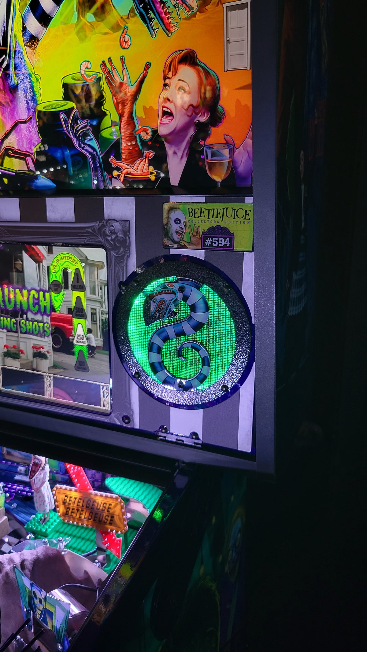 Spooky Beetlejuice Pinball HUO with Snake Topper Included