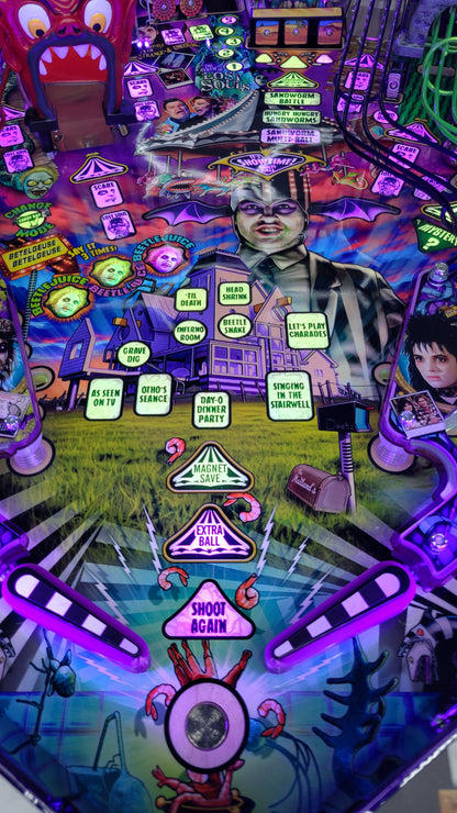 Spooky Beetlejuice Pinball HUO with Snake Topper Included