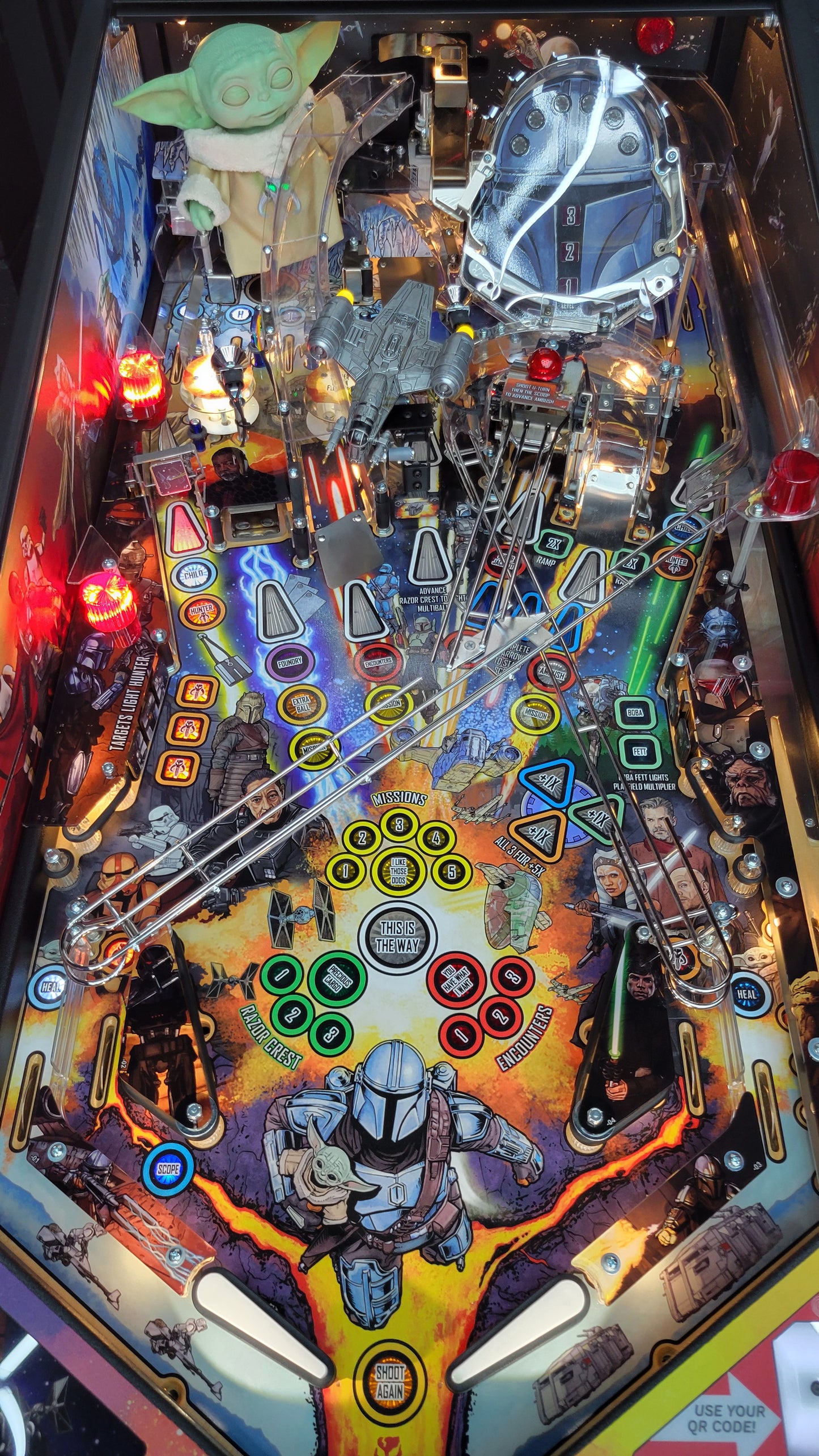 Stern Mandalorian Premium Pinball HUO