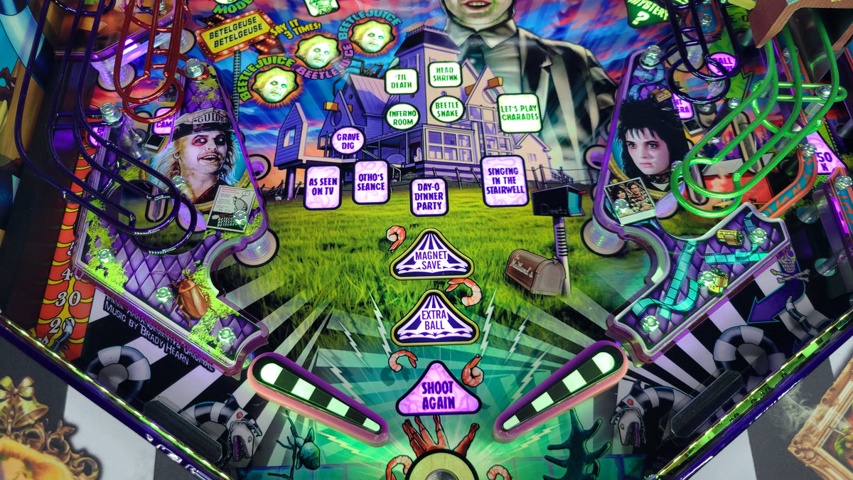 Spooky Beetlejuice Pinball HUO with Snake Topper Included