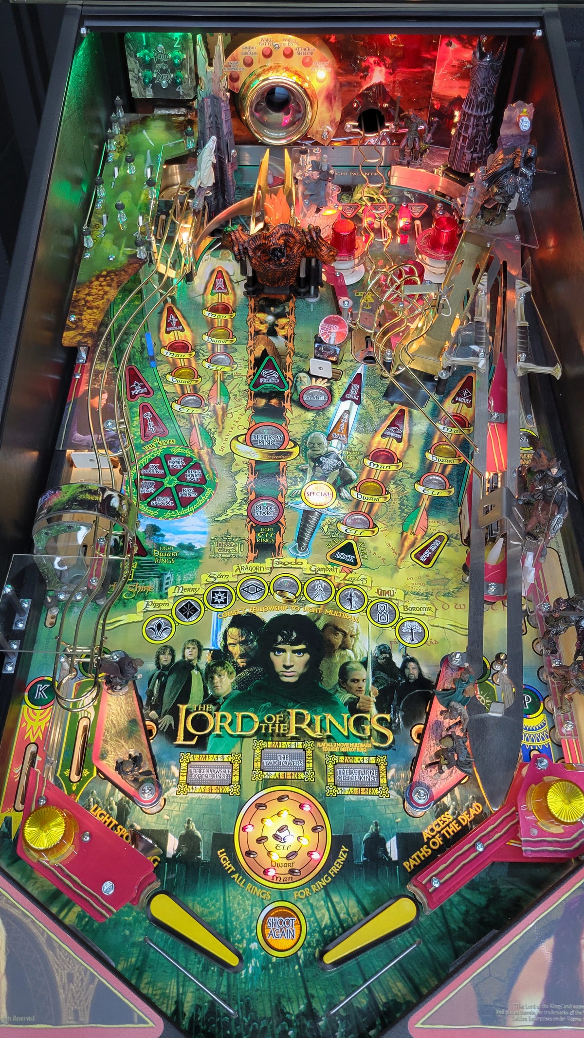 Stern Lord Of The Rings Pinball HUO