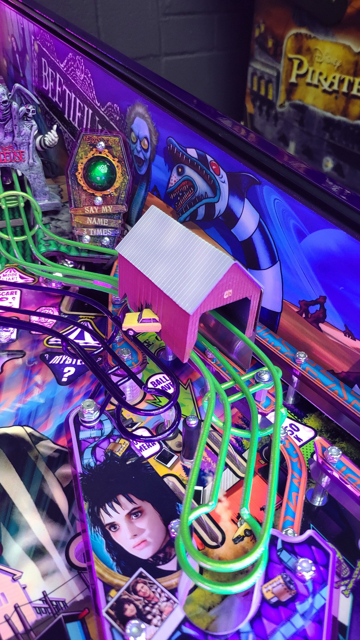 Spooky Beetlejuice Pinball HUO with Snake Topper Included