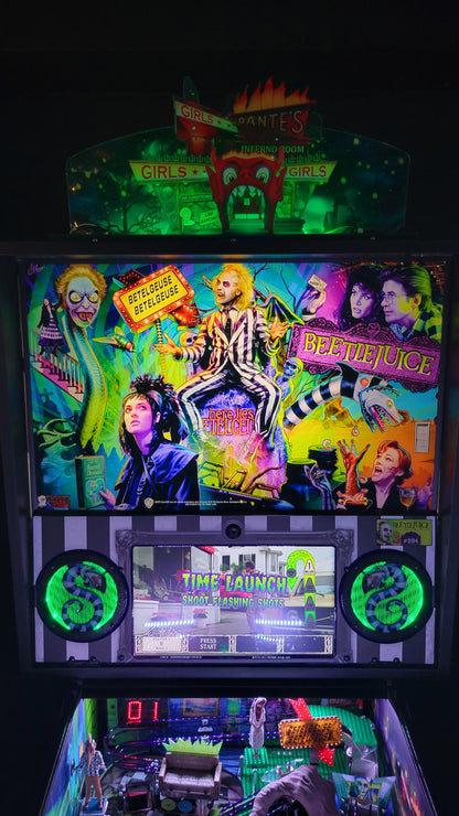 Spooky Beetlejuice Pinball HUO with Snake Topper Included
