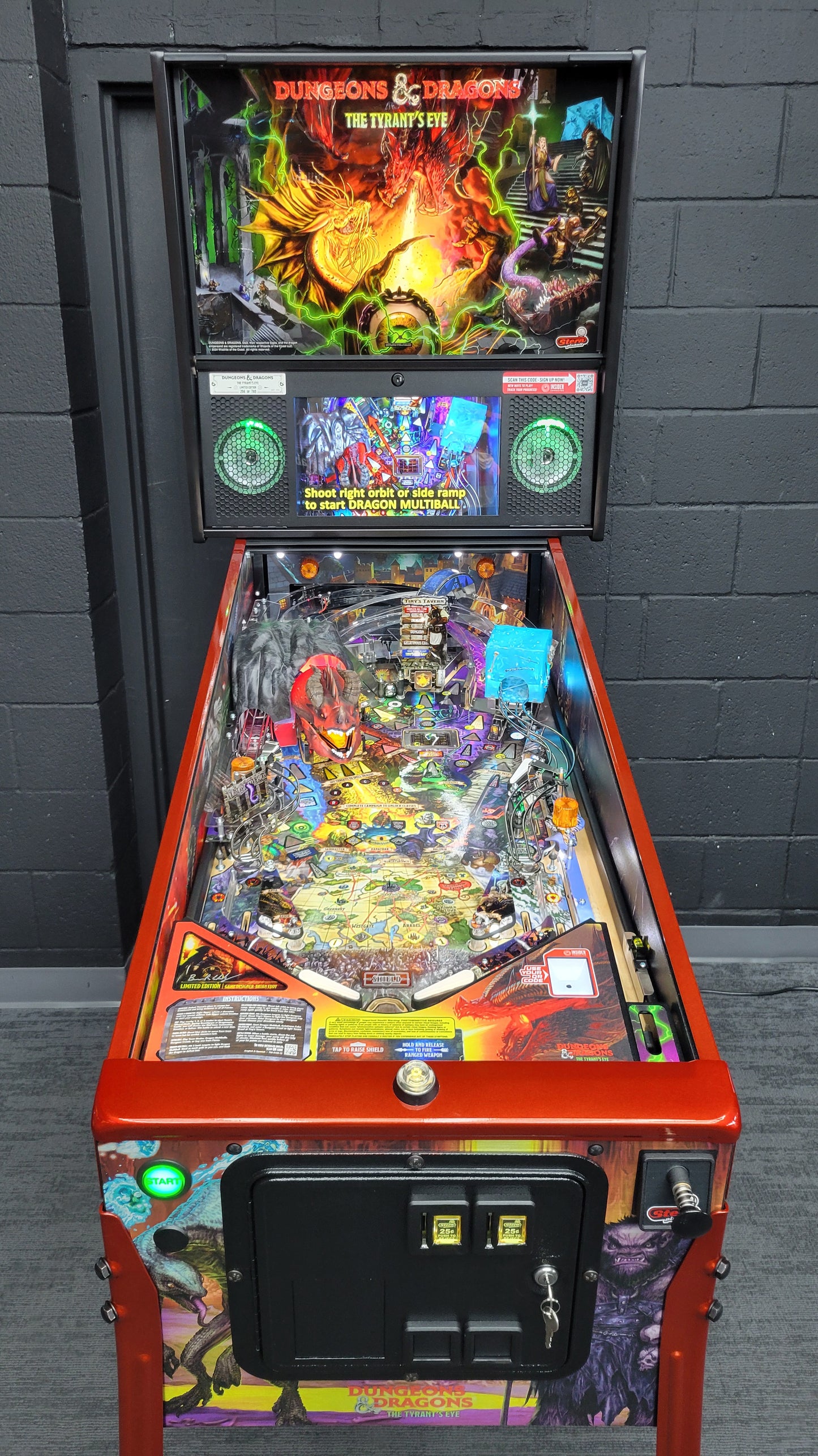 Stern Dungeon & Dragons The Tyrants Eve LE Pinball HUO
