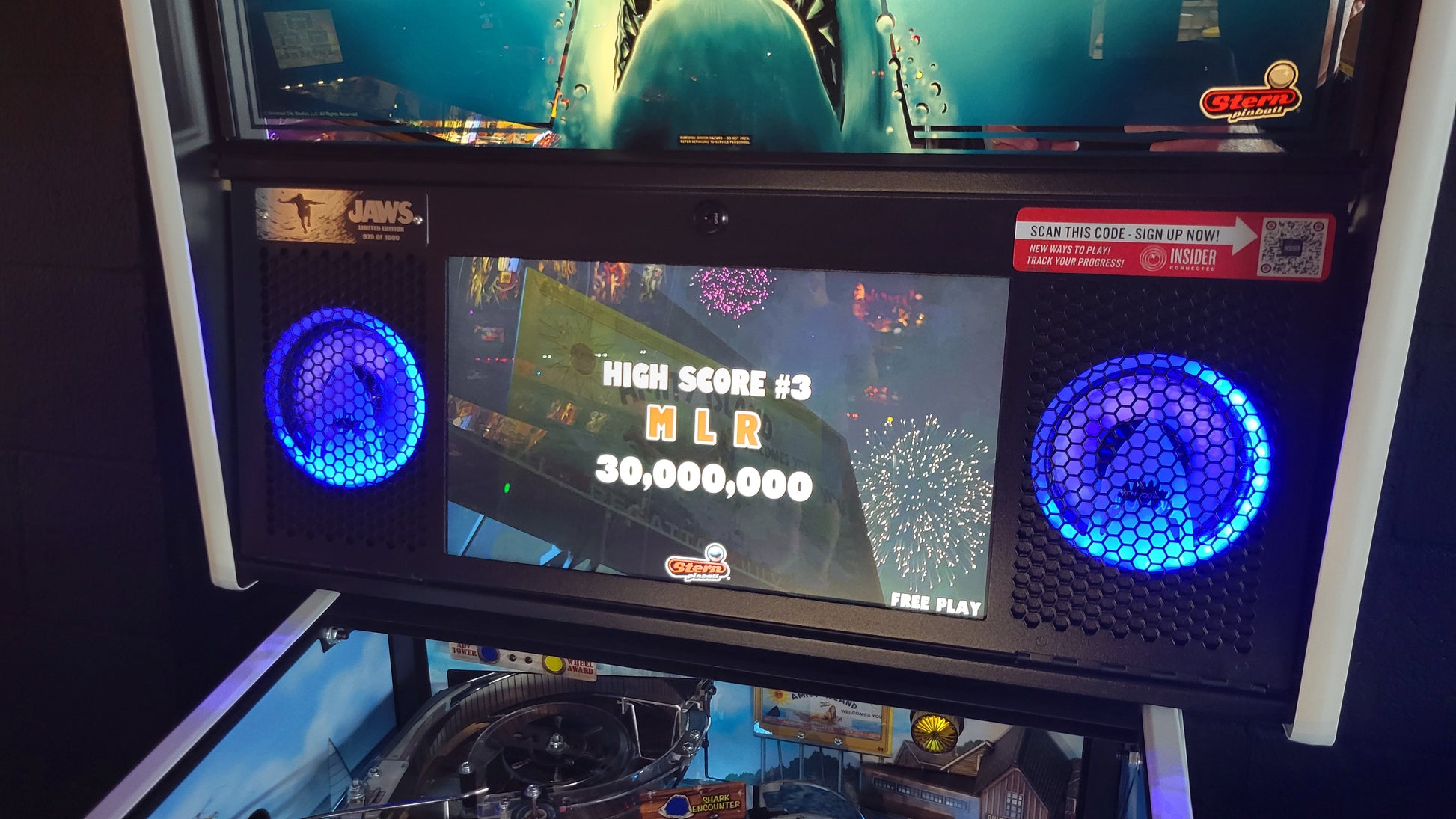 Stern Jaws LE Pinball HUO