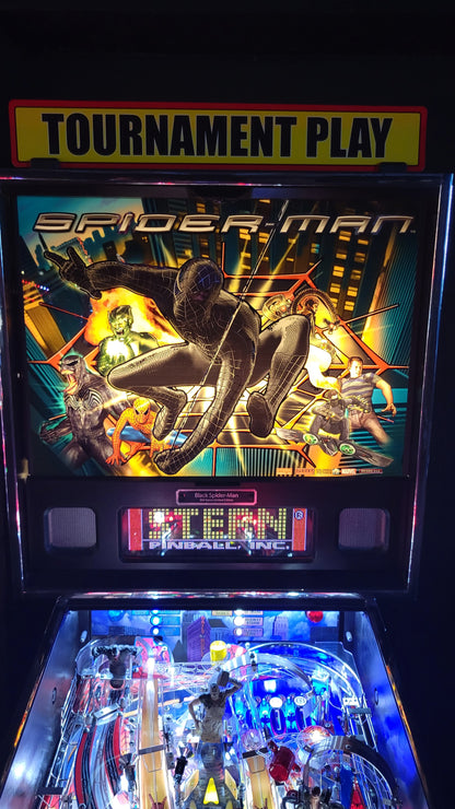Stern Black Spider Man Edition Pinball HUO