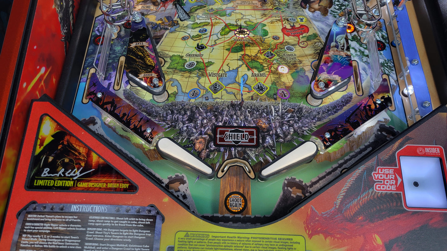 Stern Dungeon & Dragons The Tyrants Eve LE Pinball HUO