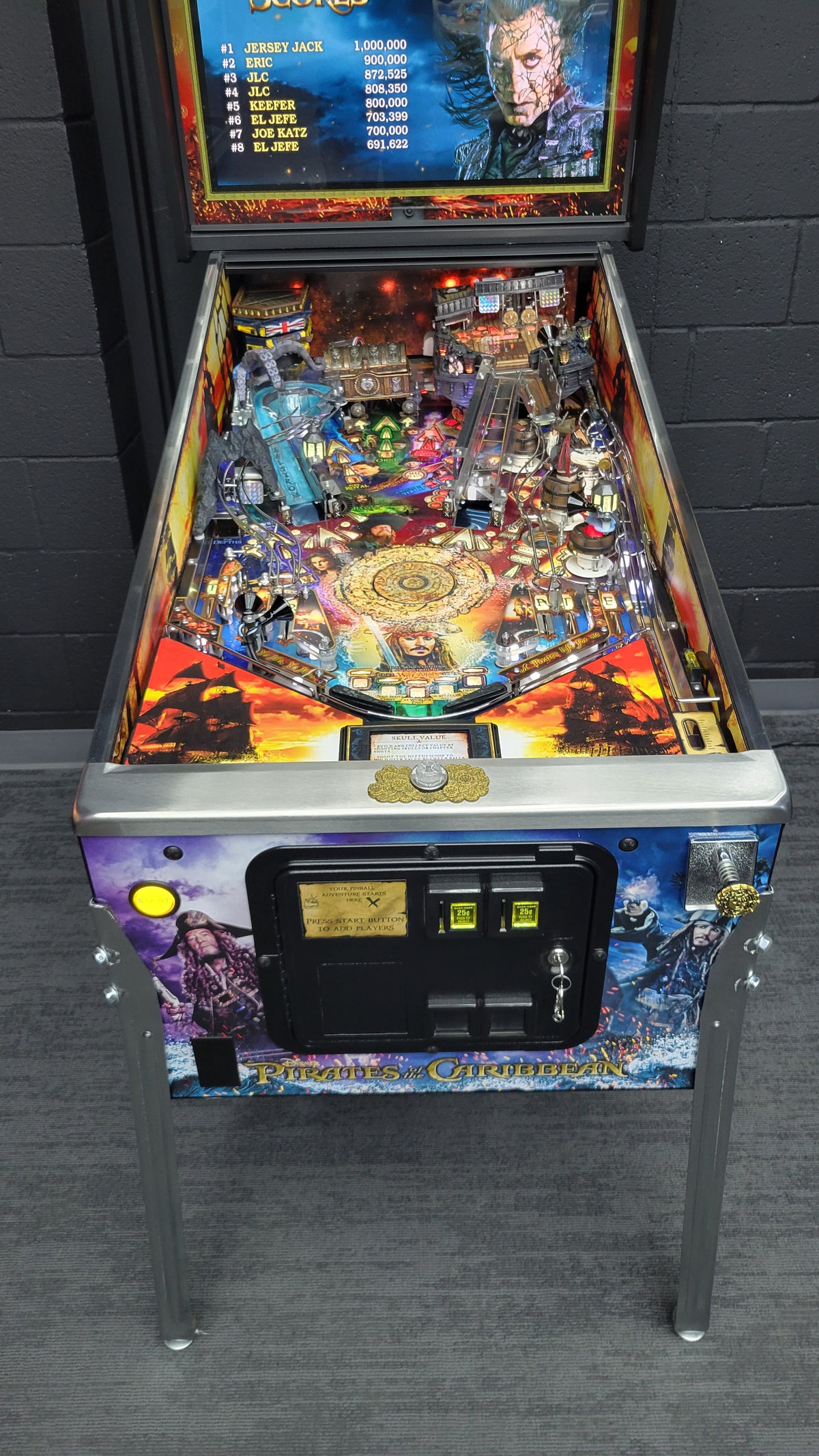Pirates Of The Caribbean by Jersey Jack Pinball HUO