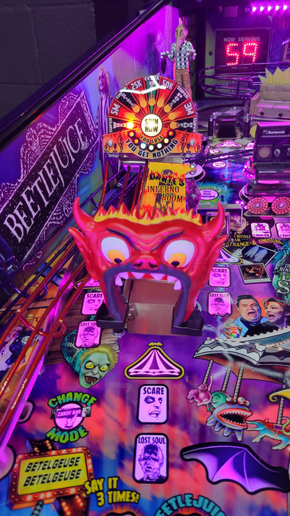 Spooky Beetlejuice Pinball HUO with Snake Topper Included