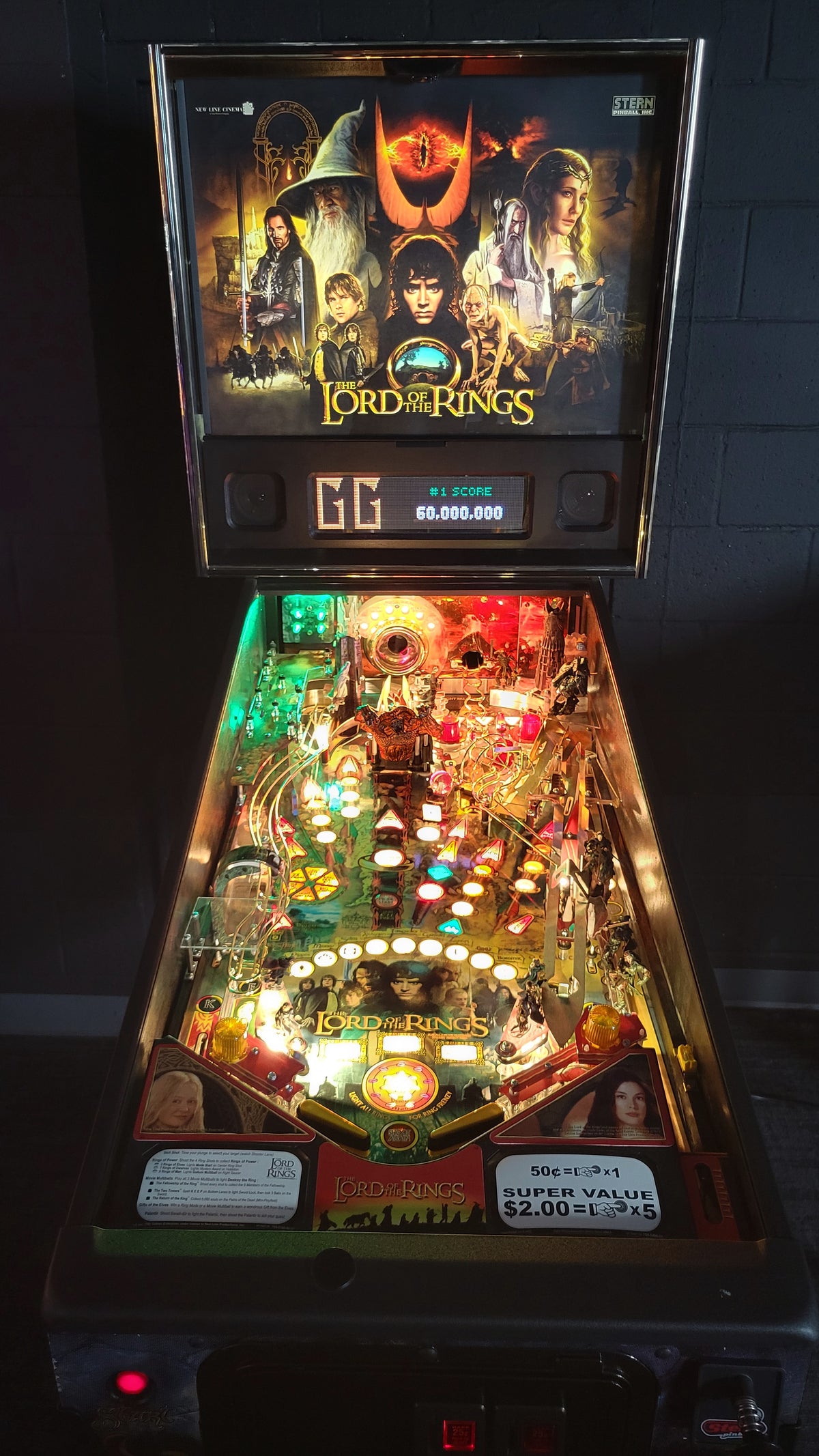 Stern Lord Of The Rings Pinball HUO