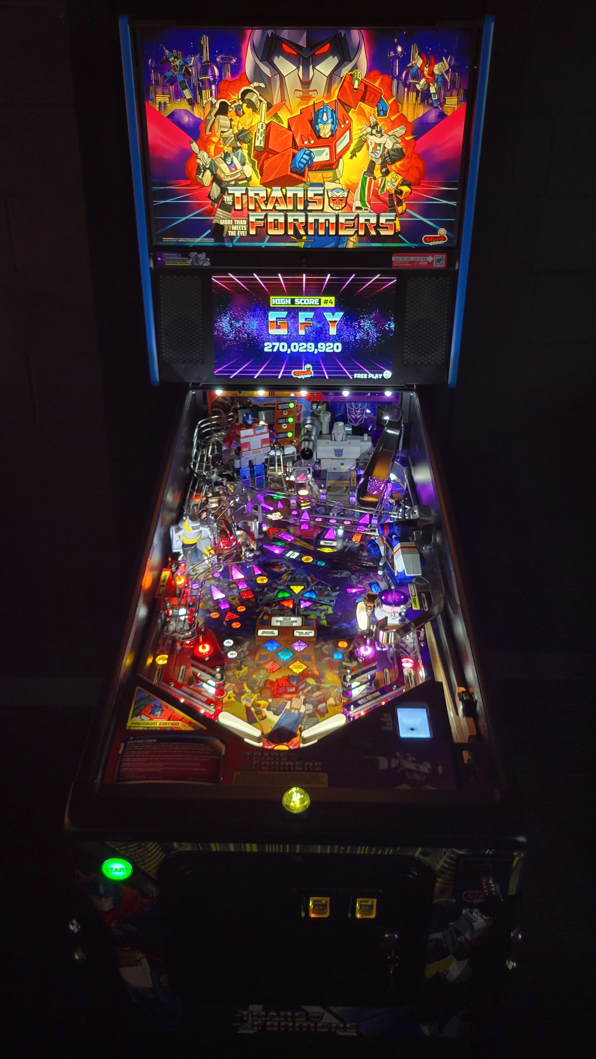Stern Transformers More Than Meets The Eye Premium Pinball HUO