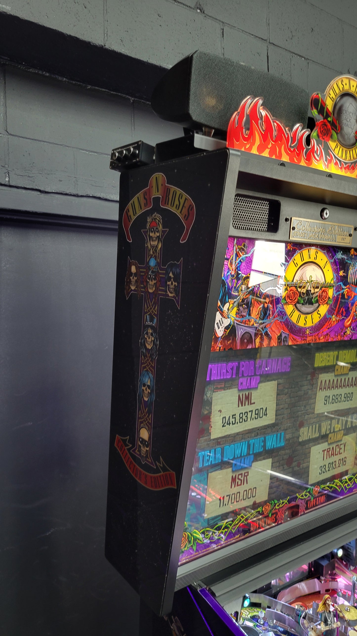 JJP Guns N' Roses CE Collectors Edition Pinball HUO